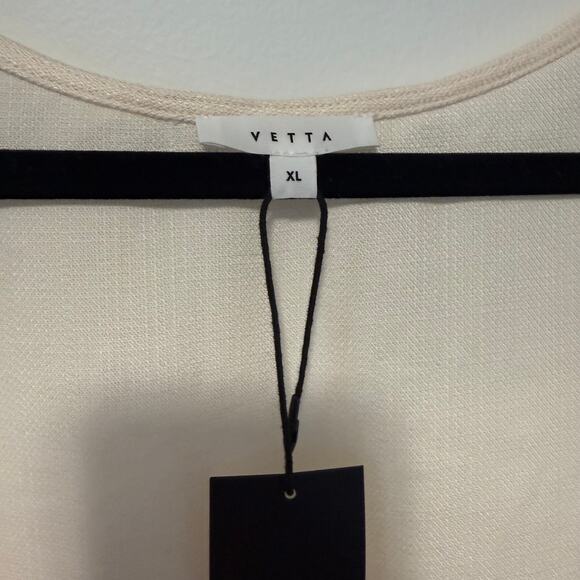 NWT Vetta Capsule Versatile Gathered Sleeve Wrap Top Cream Color Size XL - Picture 16 of 16
